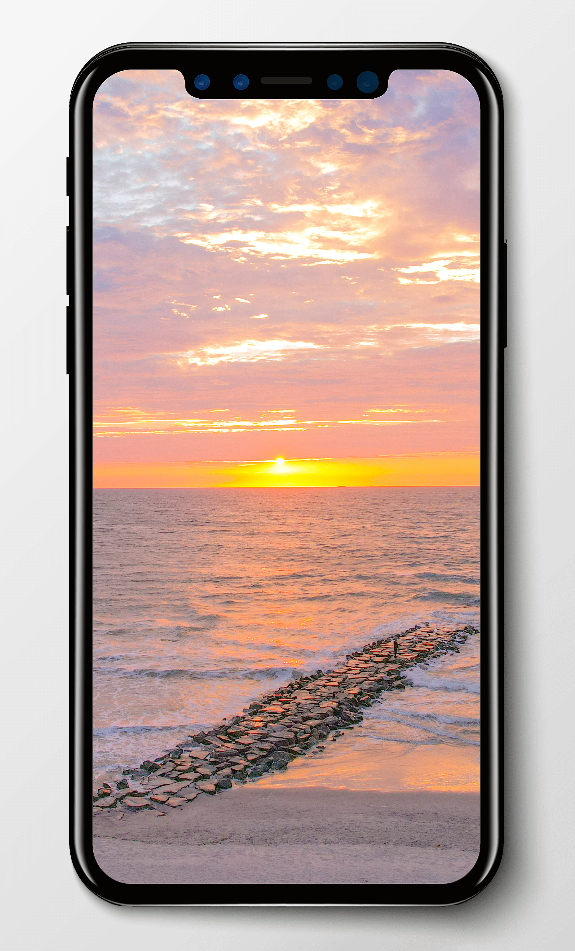 mockup Jetty Sunrise Wallpaper